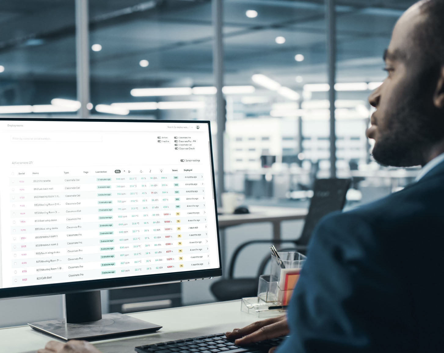 A man using the AirSuite Monitor Portal