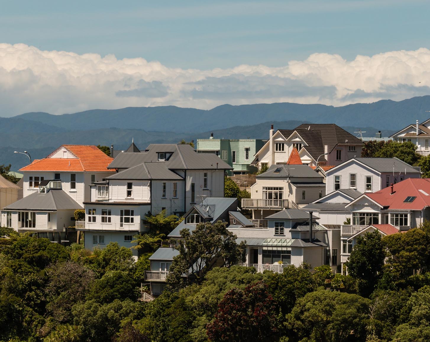 Houses on a hill